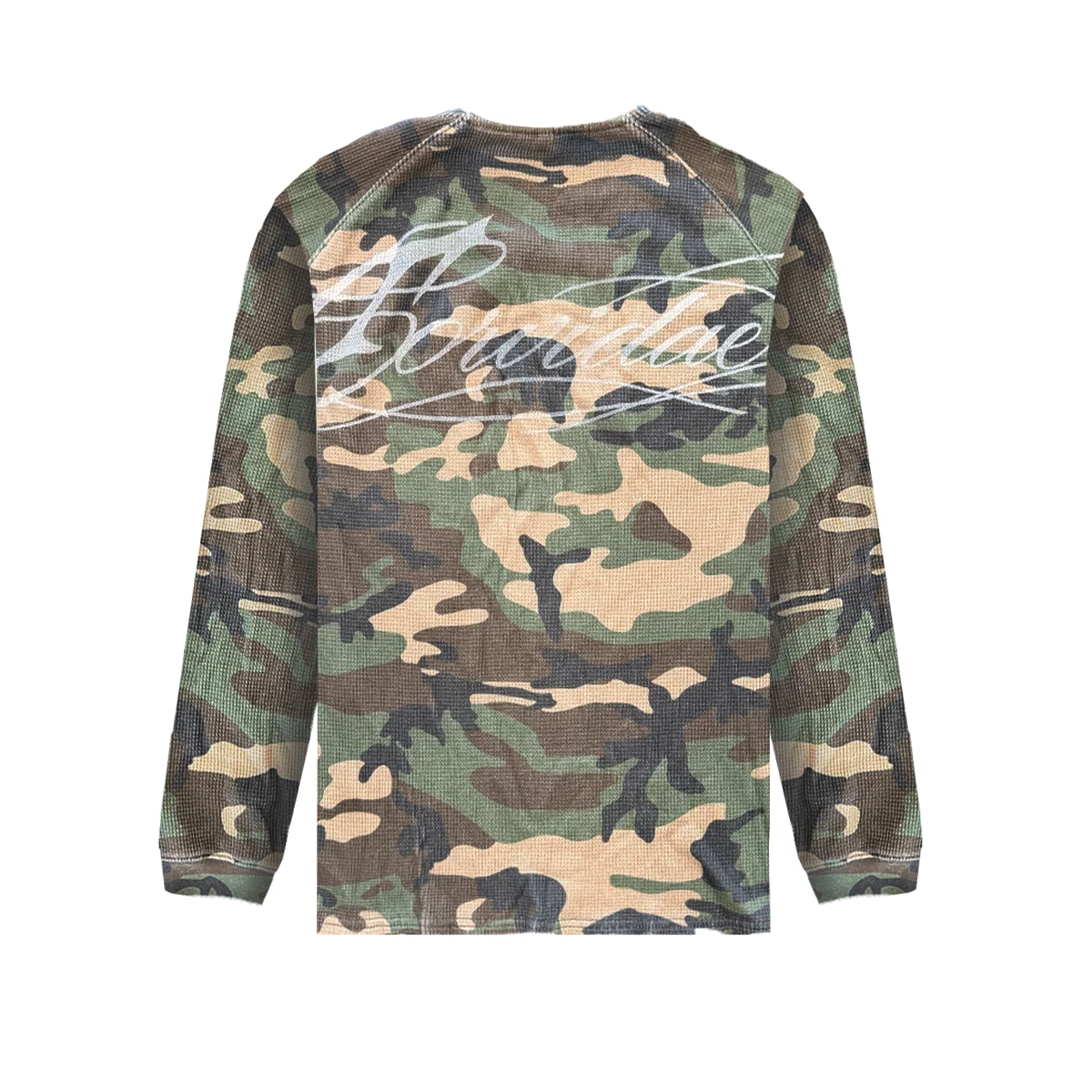 Camo Script Raglan Waffle - Image 3