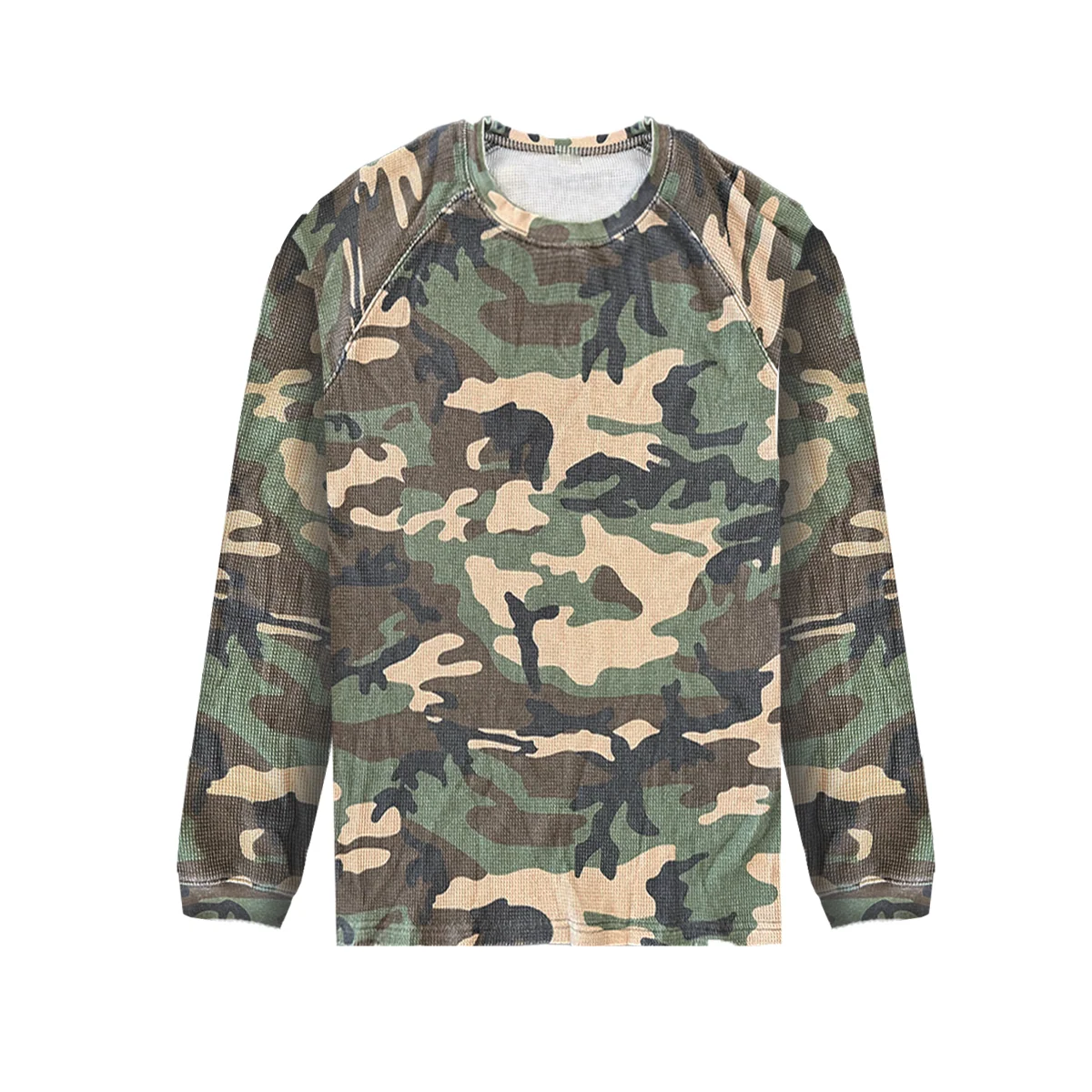 Camo Script Raglan Waffle - Image 4