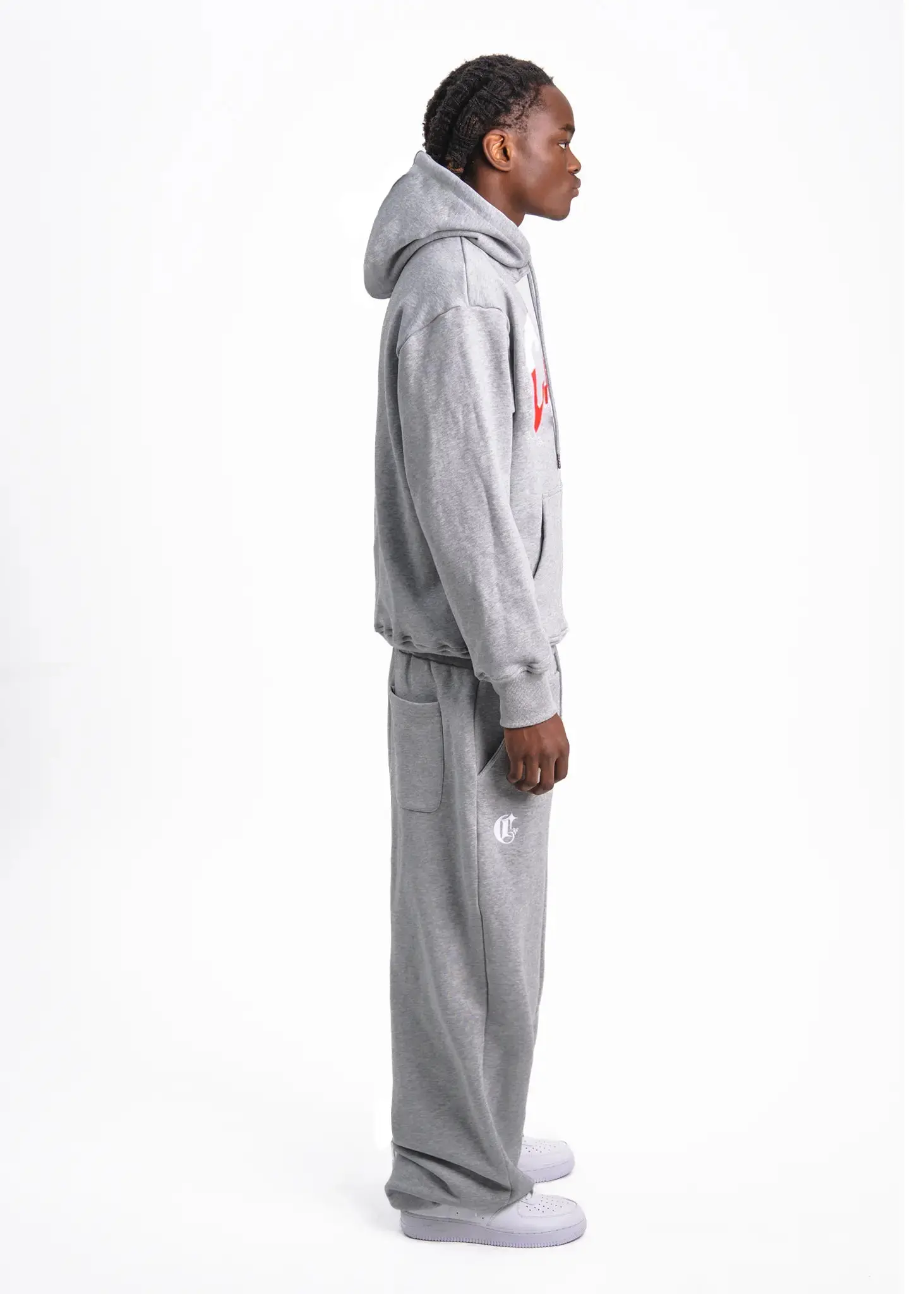 GREY POLAND FLAG CRV SWEATPANTS - Image 3