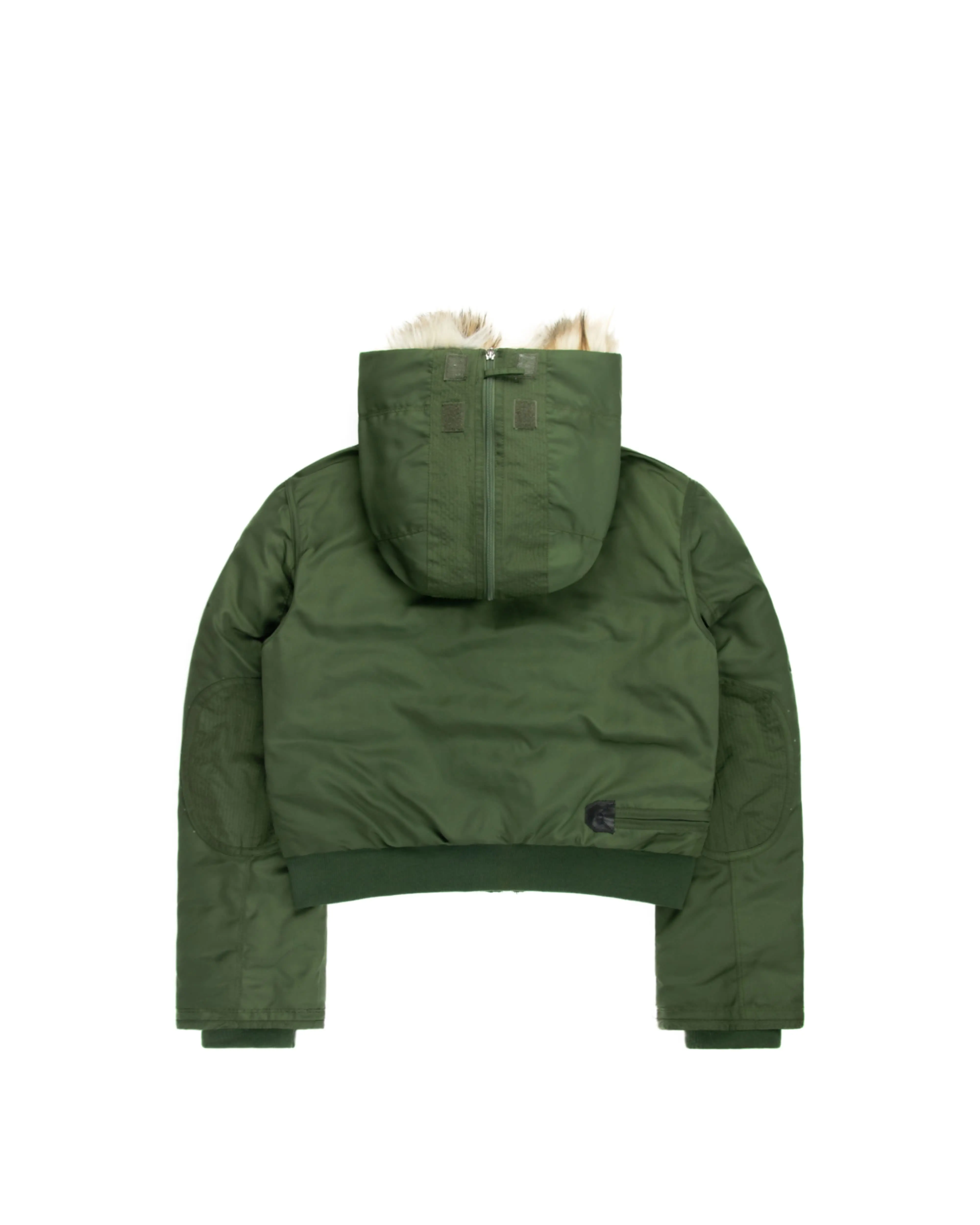 Khaki Leopard Fur Hooded Jacket - Image 2