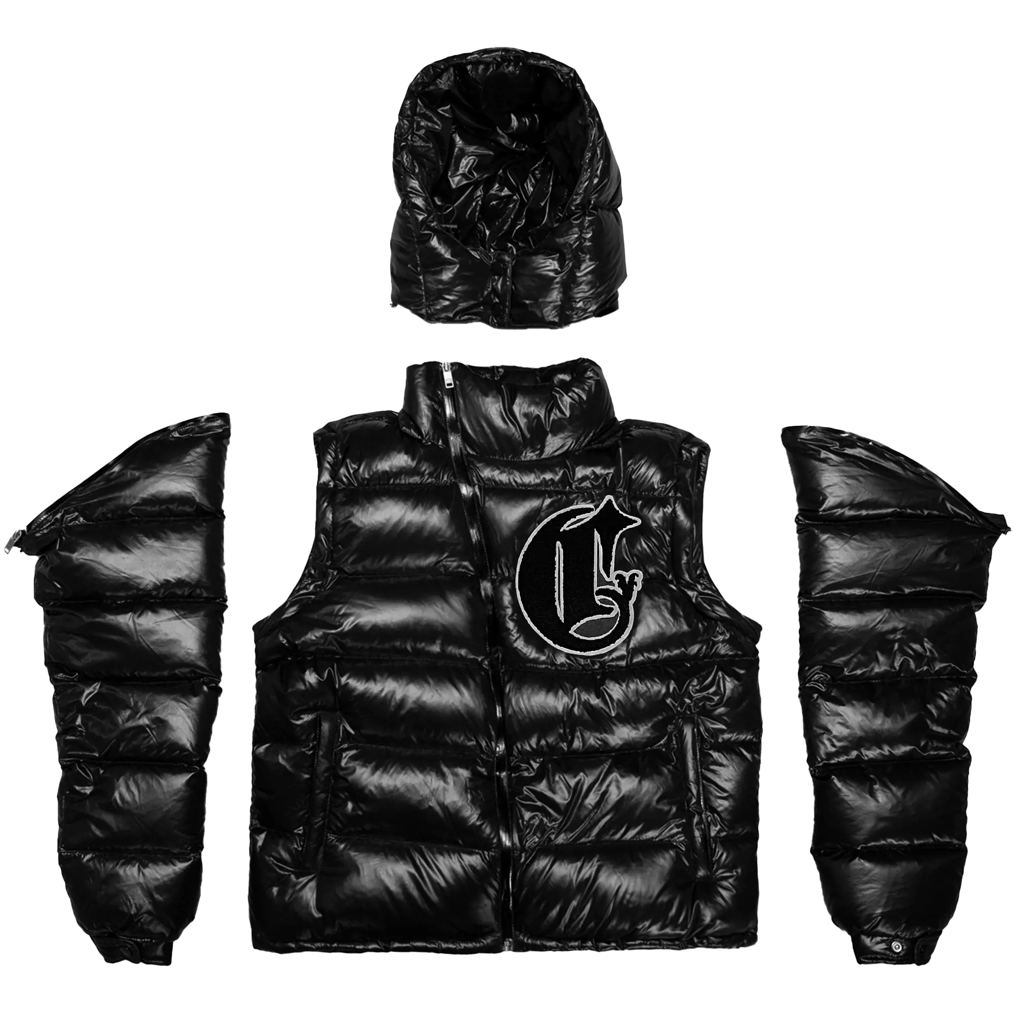 Shiny Black V2 Puffer - Image 2