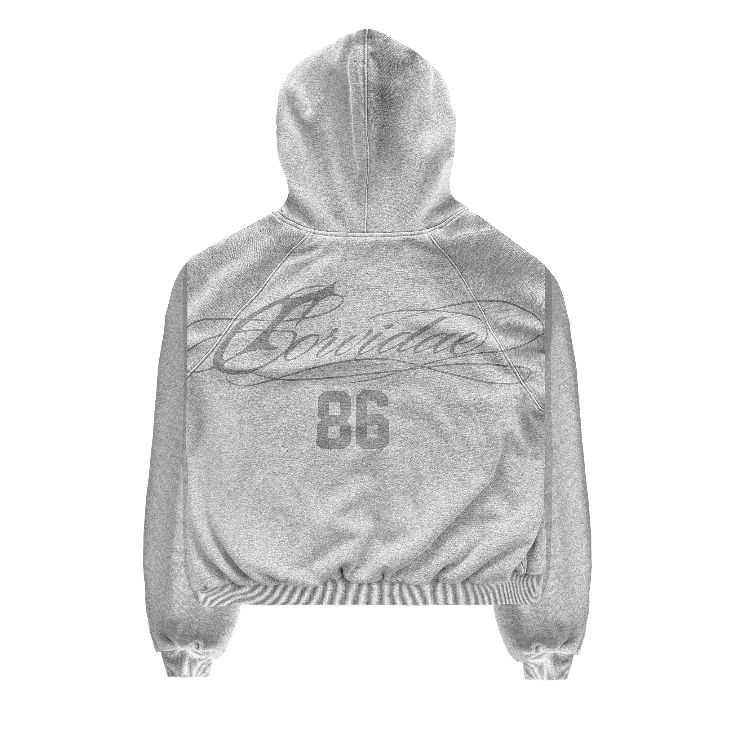 Sun Faded Script Reversible Hoodie Grey - Image 3