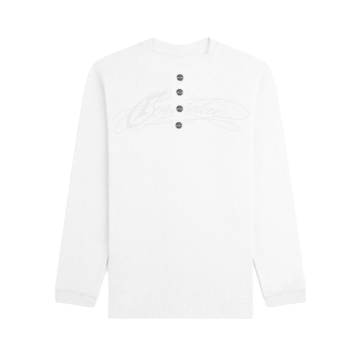 White Script Henley Waffle - Image 2